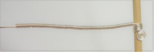 Judy Larson's Coiled Wire End Caps - , Findings & Components, Toggles & Clasps, Earwire & Headpin, Coiling, Coiling Wire, Wire Coiling,  pull more wire from the spool or coil and straighten it.